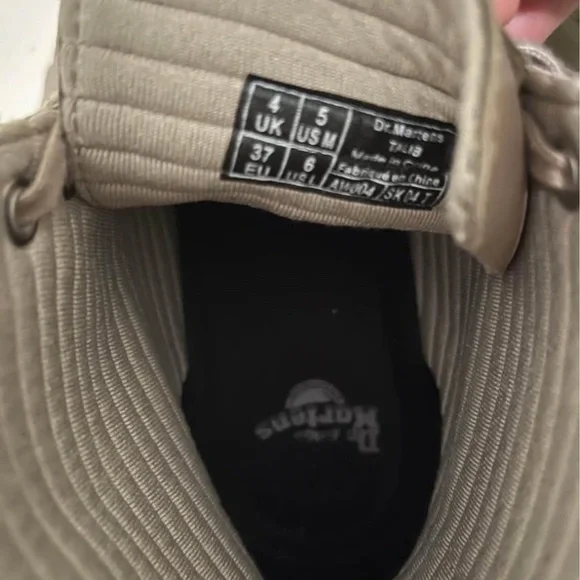 Dr. Martens Light Gray Combat Boots - Picture 3 of 3